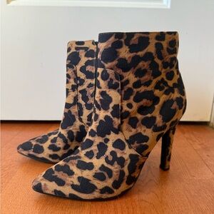 Leopard Print Ankle Boots